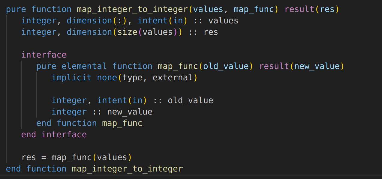image from Fortran - Functional Programming Concepts - Map