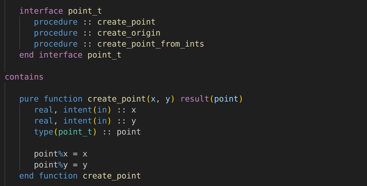image from Fortran: Private Data Components and Custom constructors