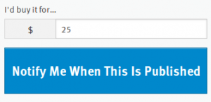 Leanpub's Notify me button
